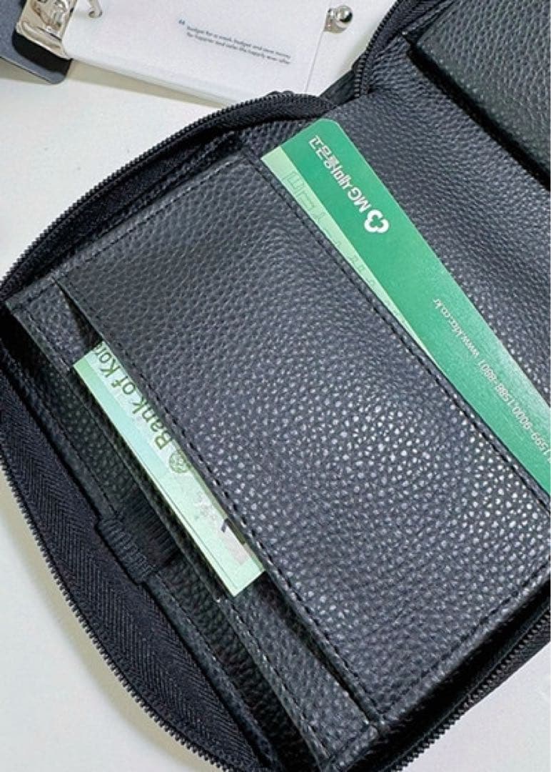 A7 貯金バインダー ウォレット ダイアリー パスポート 現金貯金 白