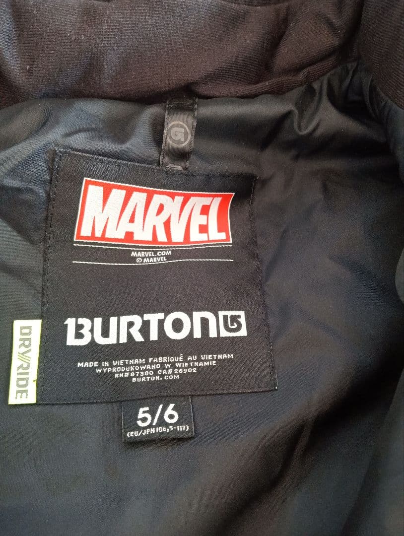 BURTON　MARVEL　つなぎ　カバーオール　スキーウェア　5T　6T