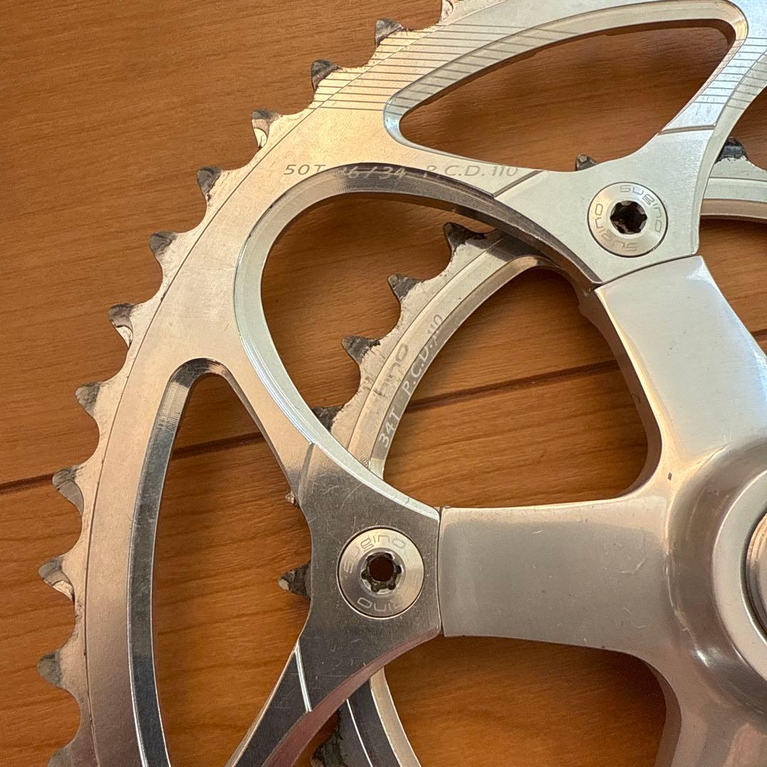 Sugino Might Tour クランクセット シルバー