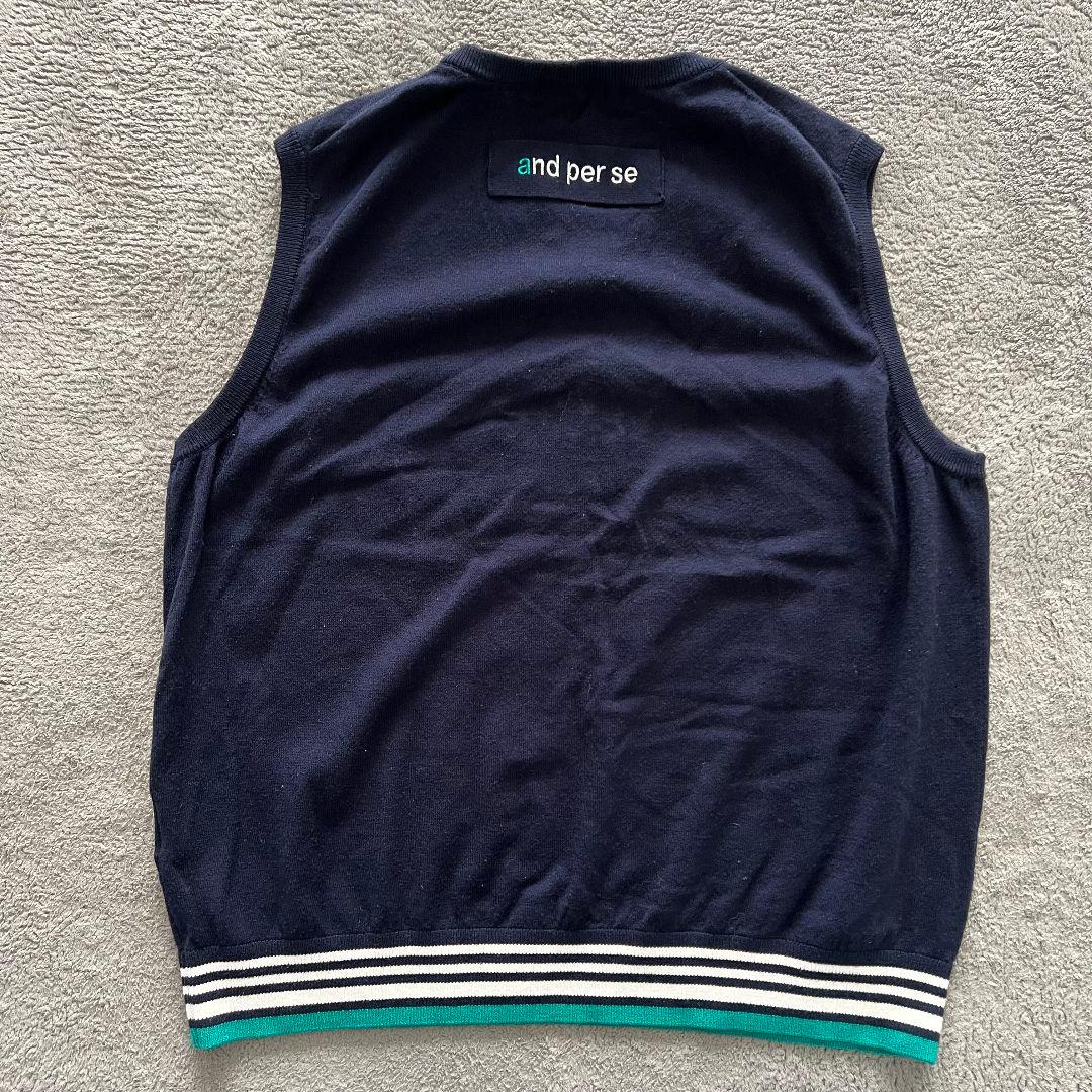 and per se アンパスィ　ニット　ベスト　XL LL セーター　ゴルフ