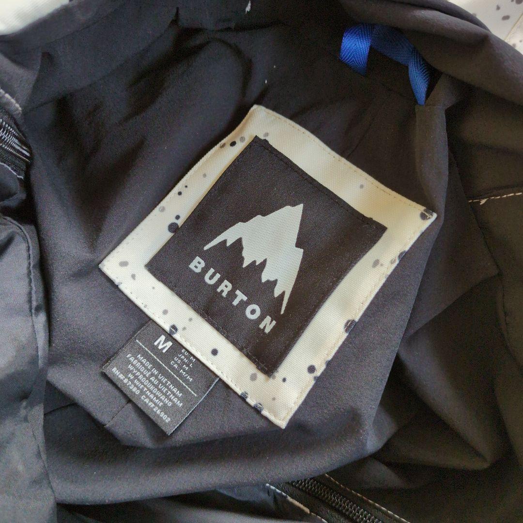 美品　Burton スノーボードウェア ホワイト スプラッター　ビブパンツ