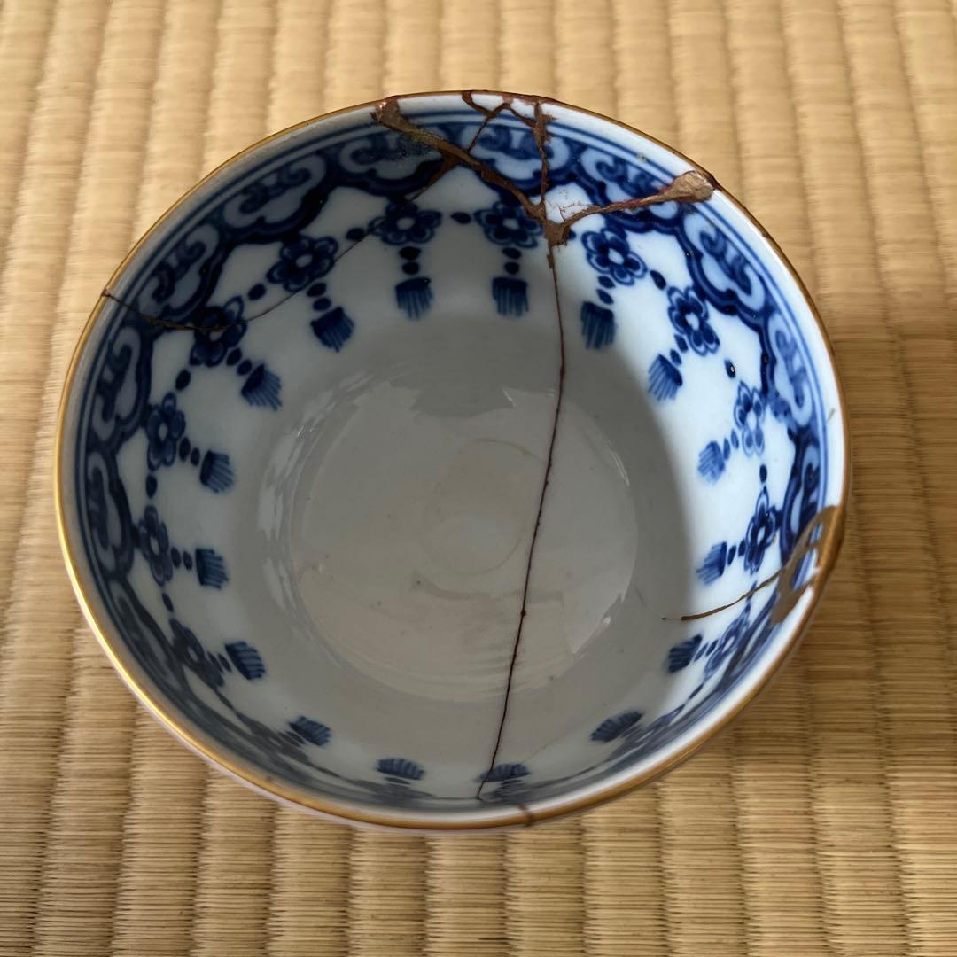 金襴手茶碗　永樂　和全　淡々斎書付