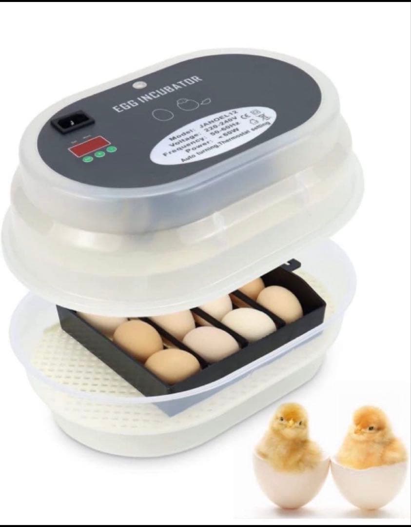 大容量全自動孵化機12個用 自動転卵機能付け