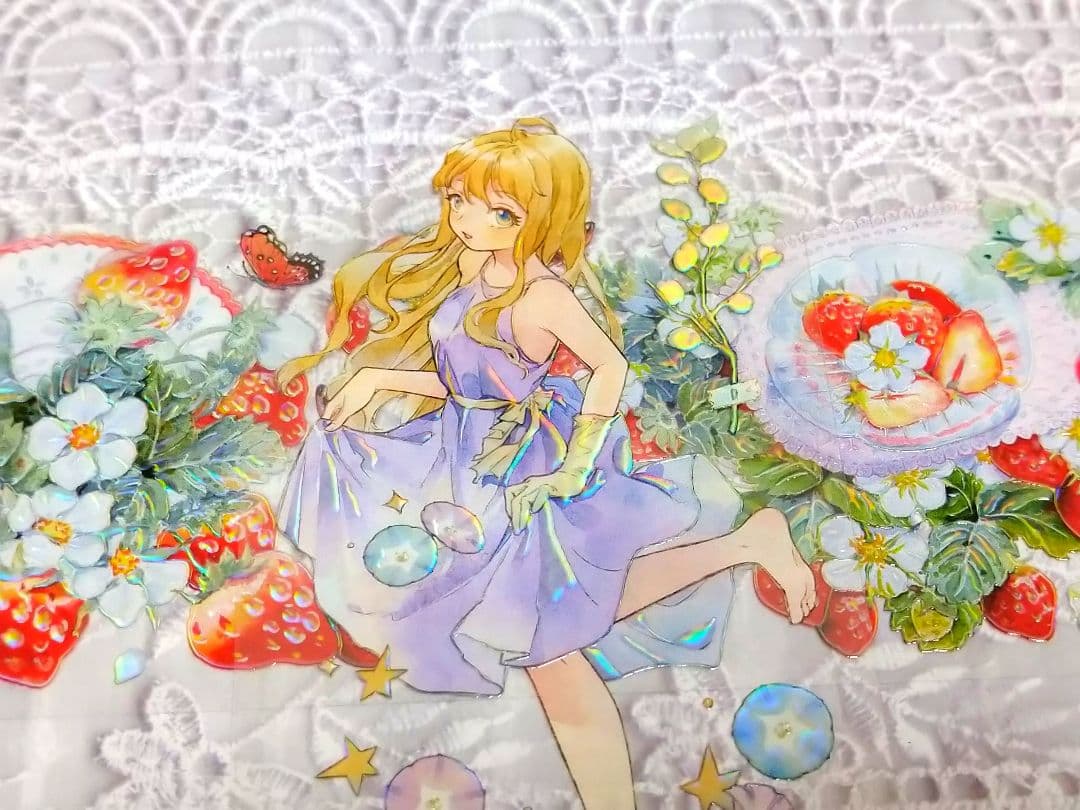 ✩のこり２✩S10＃慕斯草莓(虹光)青空乐园切り売り海外装飾マステ