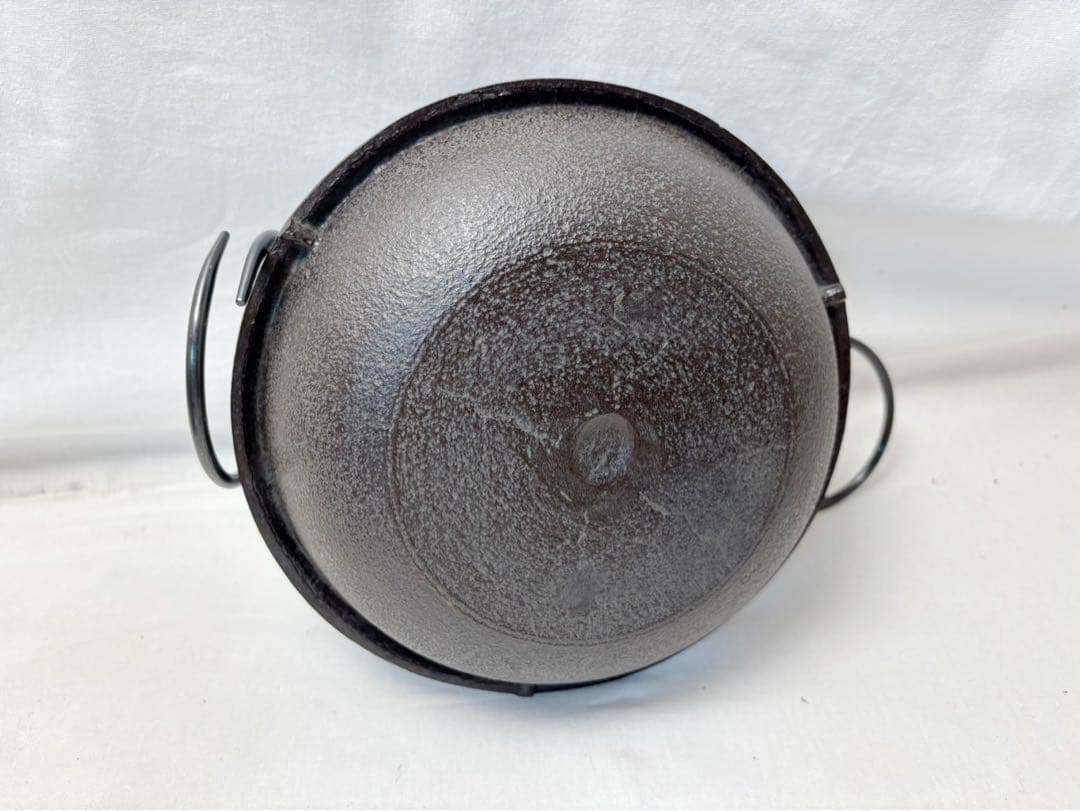 未使用 茶道具 風炉師麻生雄芳 釜師菊地政光合作 唐銅朝鮮風炉 野々田電熱器共箱