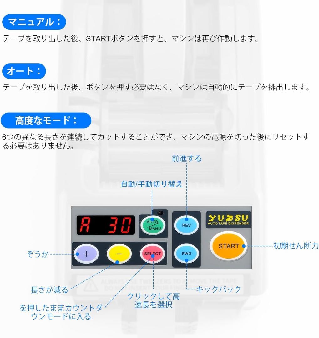 最終価格 電動テープカッター 幅6-60mm対応 オートテープカッター 自動