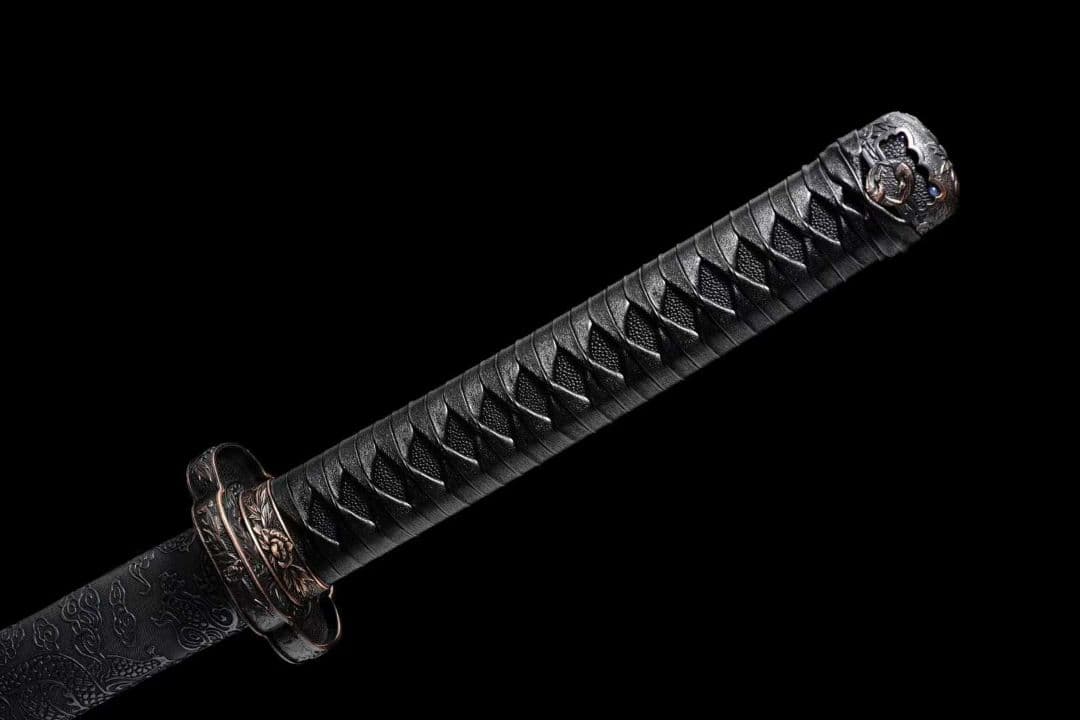 【黒獅子刀】古兵器 武具 刀装具 日本刀　模造刀 居合刀 武士道 鑑賞用 美術刀