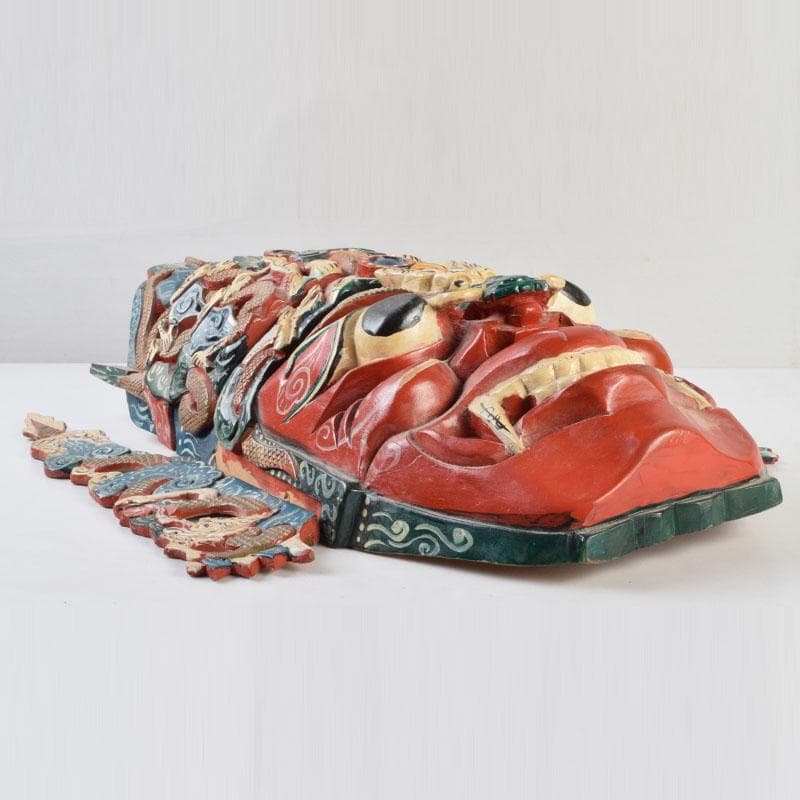 バリ島　インドネシア　彩色木彫　面　壁掛　N　9207A