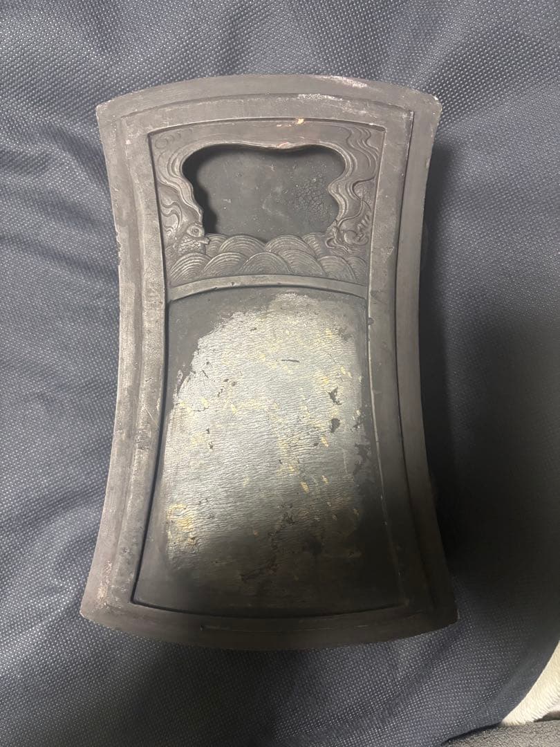 中国古美術品　神獣彫硯　雪浪金星硯　清の時代　高鳳翰