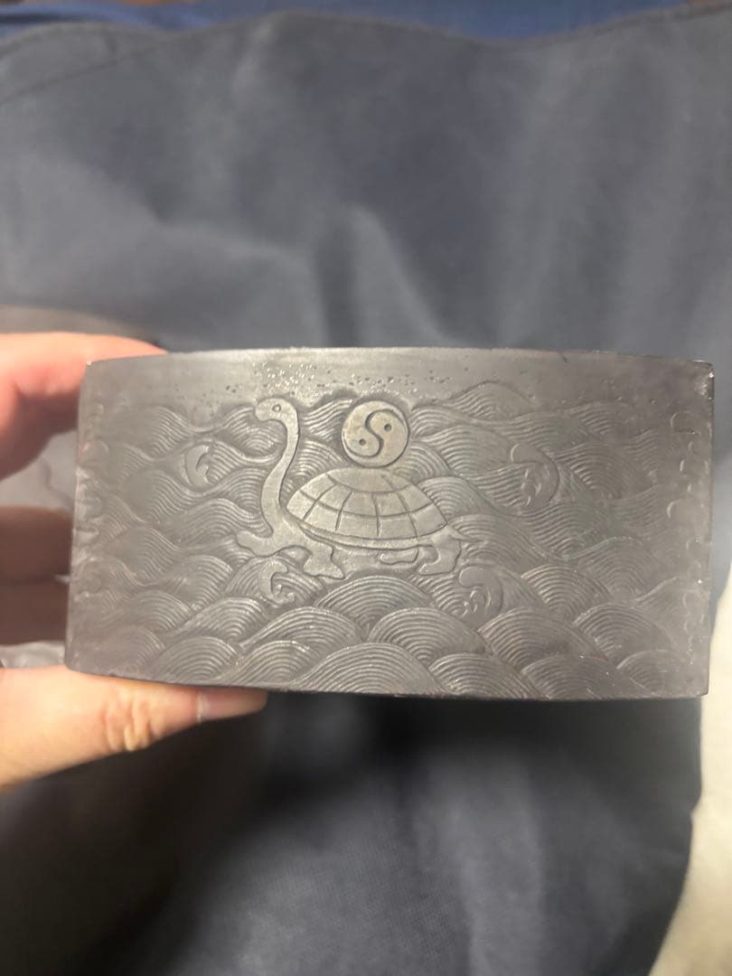 中国古美術品　神獣彫硯　雪浪金星硯　清の時代　高鳳翰