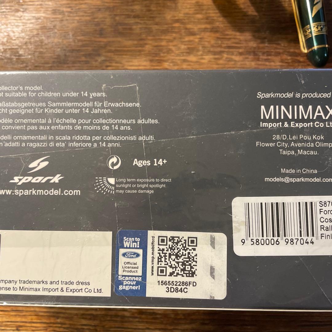 絶版　1/43 テキサコ　フォード　シエラ　RS コスワース　1987 WRC
