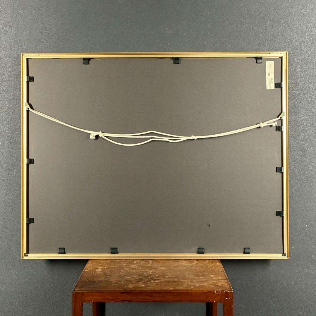 美品 ビン・カシワ「パリの夕暮れ」リトグラフ 直筆サイン入 額縁入 ヒロヤマガタ