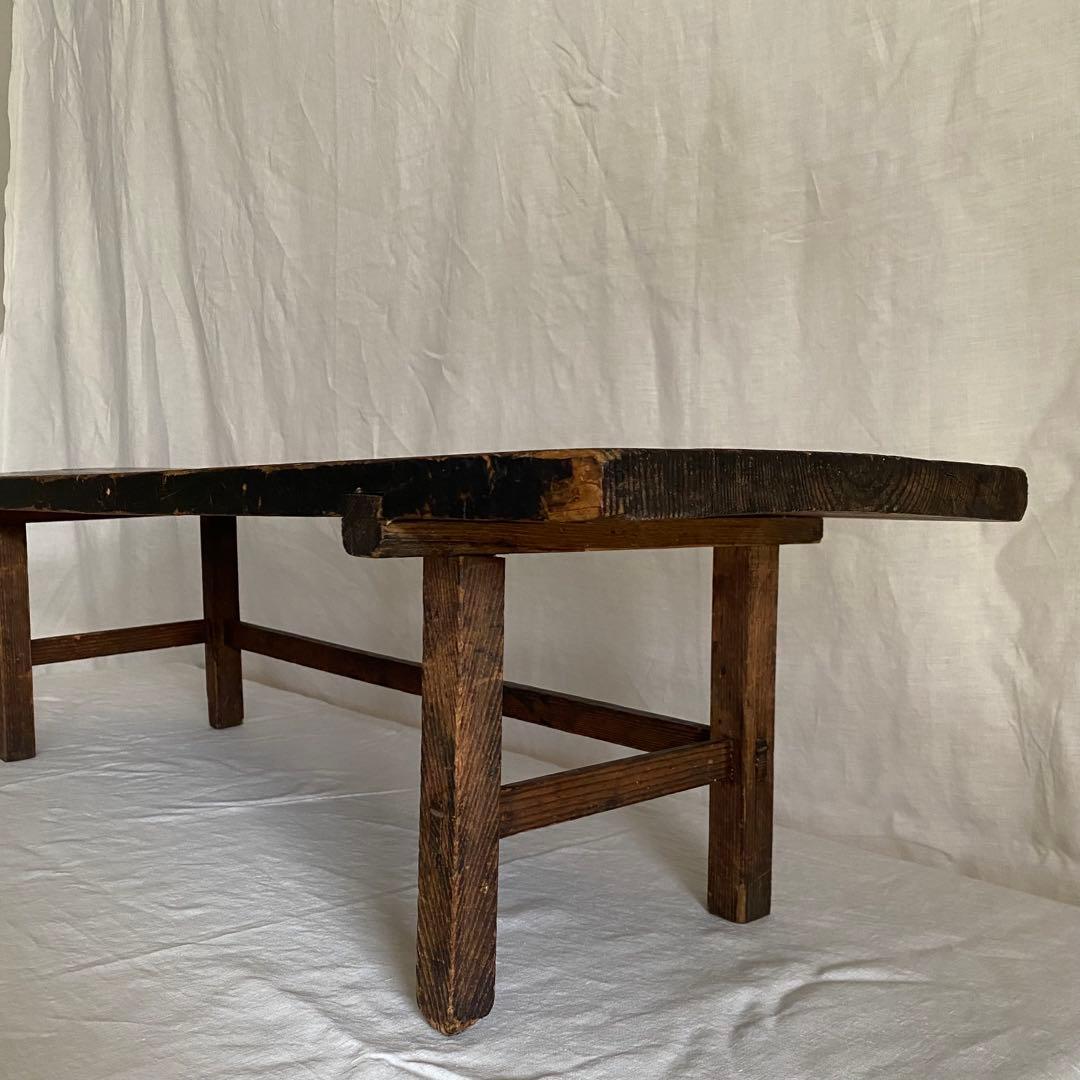 古い黒木の文机 アンティーク