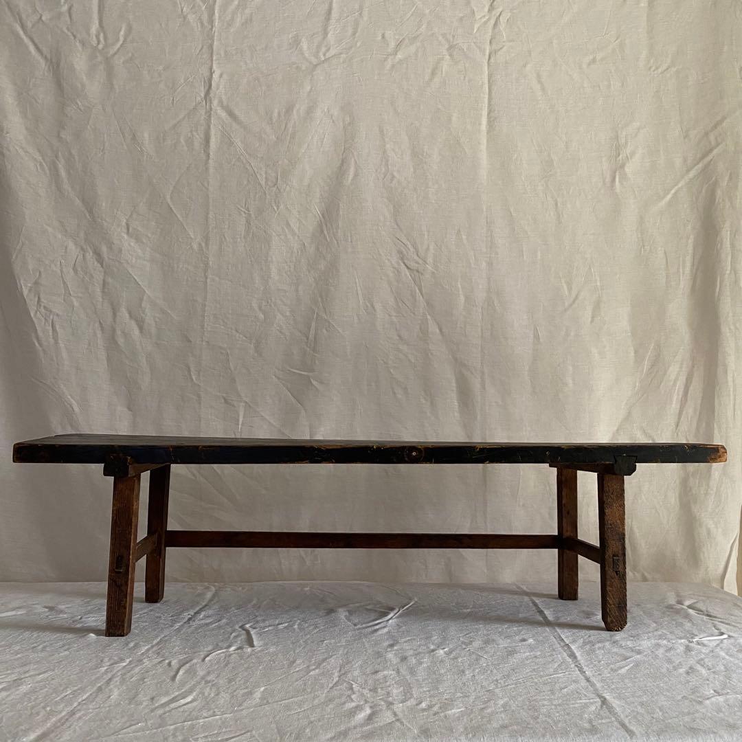 古い黒木の文机 アンティーク