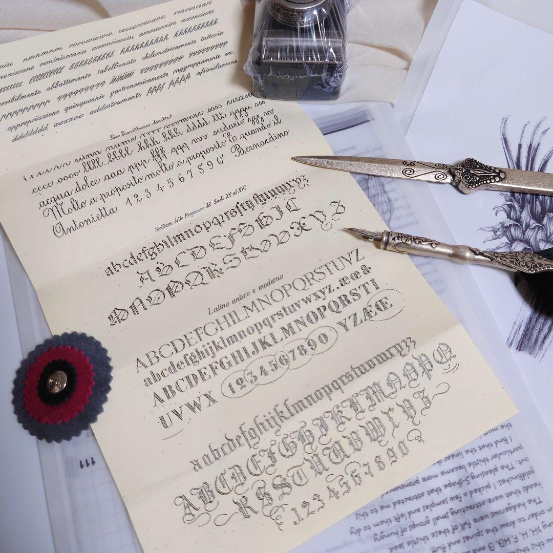 Italy製ダライッティ社　ステーショナリー　おしゃれ文房具　羽根ペンセット