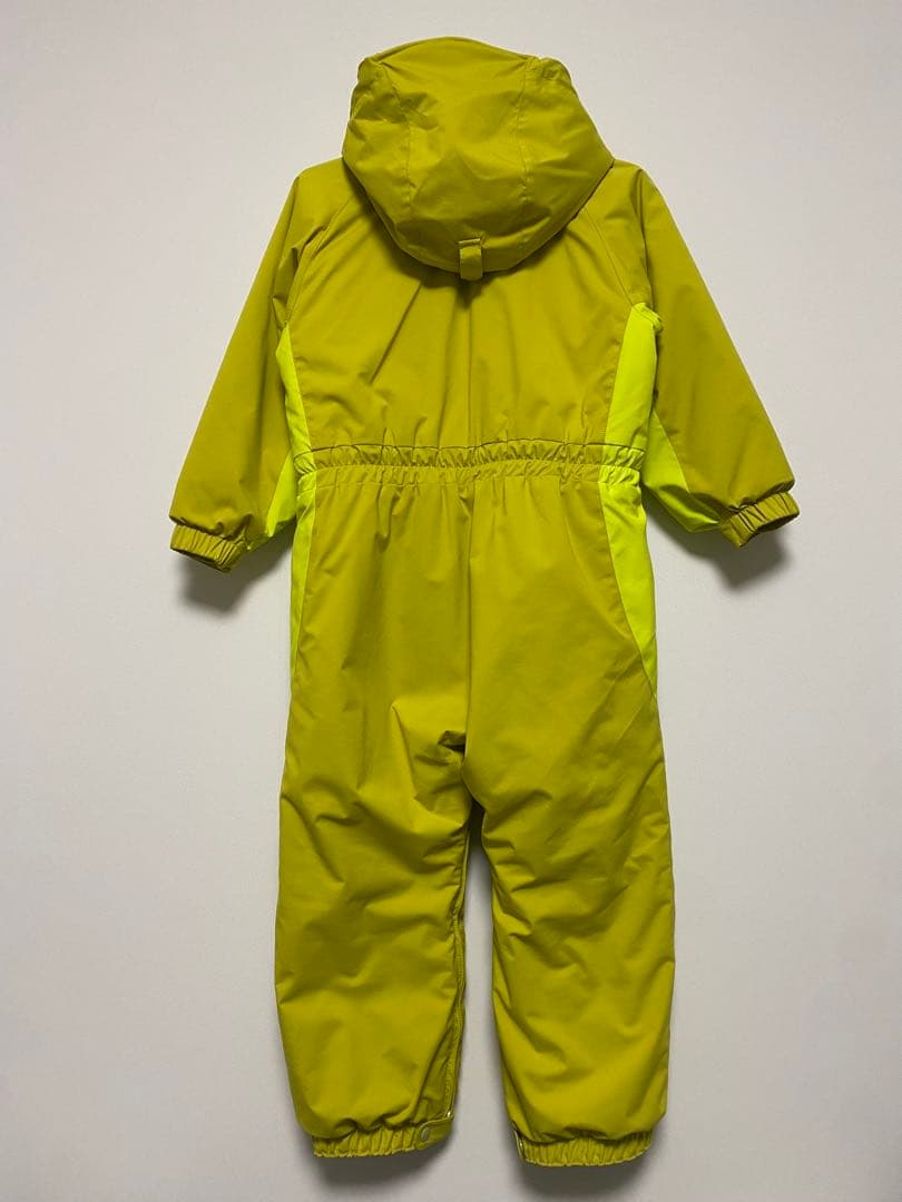 Montbell スキーウェア 子ども用フード付きジャンプスーツ　明るい黄色