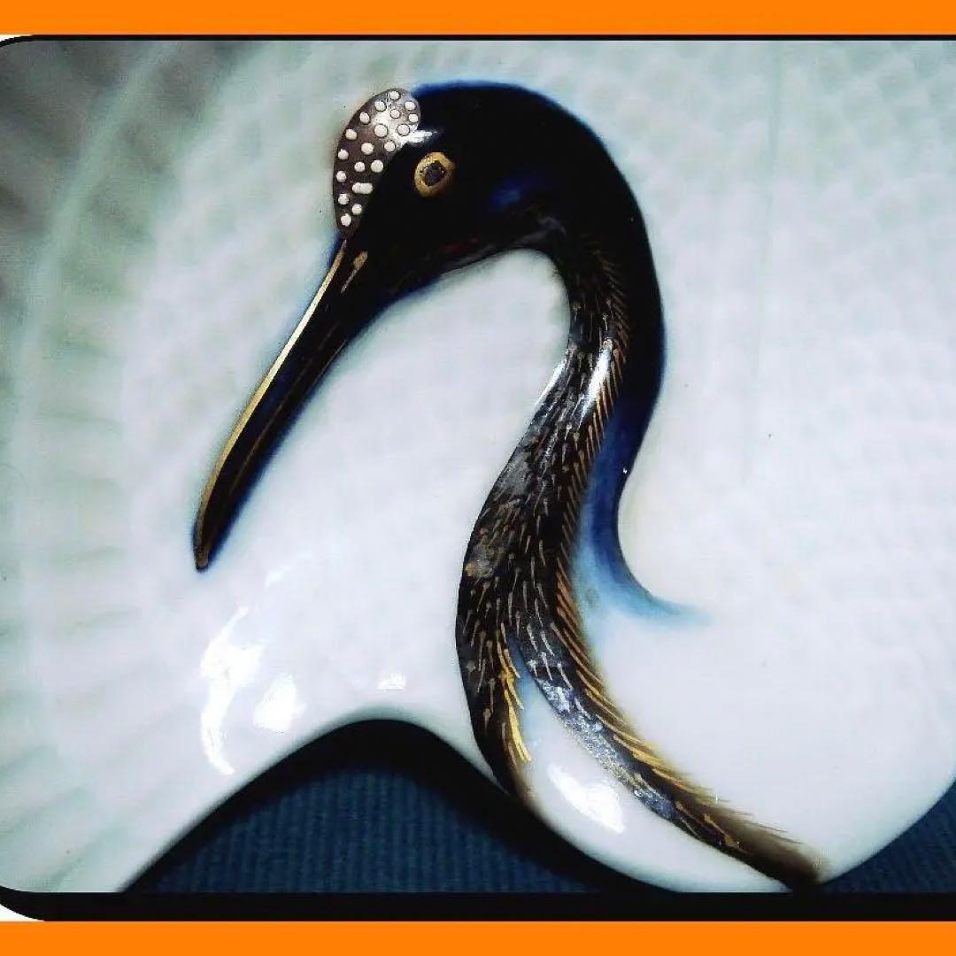 840『鶴形 三ッ足皿』　/骨董品 古美術 古玩 アンティーク