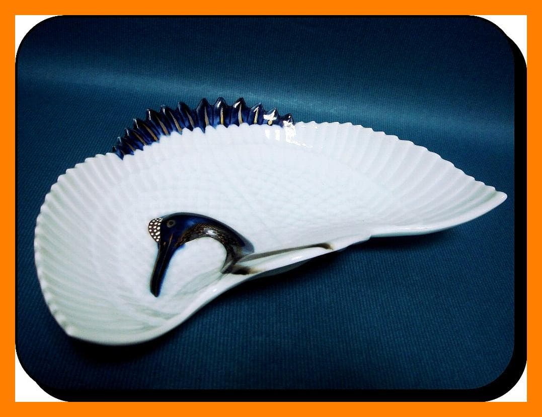 840『鶴形 三ッ足皿』　/骨董品 古美術 古玩 アンティーク