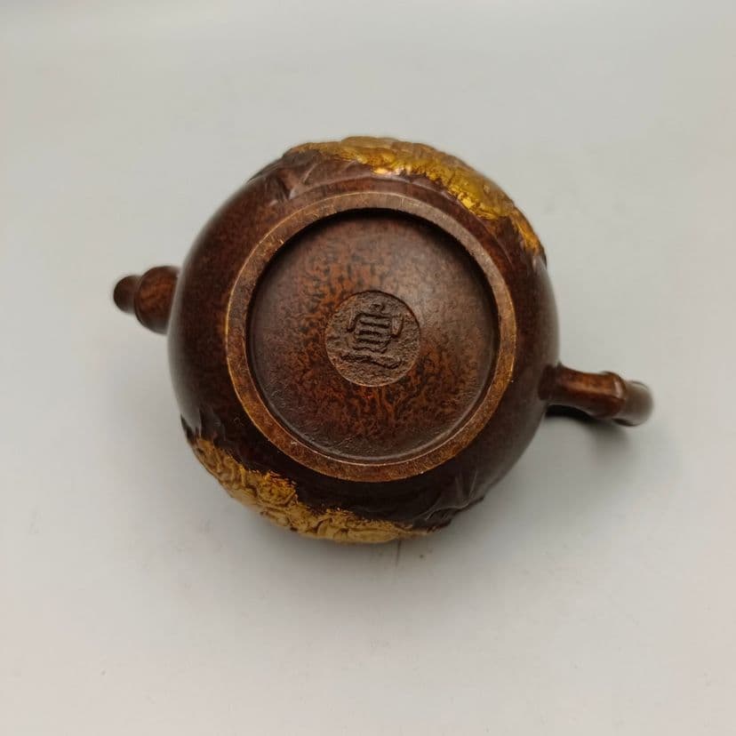 銅器 八仙過海鎏金壺 茶壺 酒壺 茶道具 煎茶器 装飾品 工芸品 置物