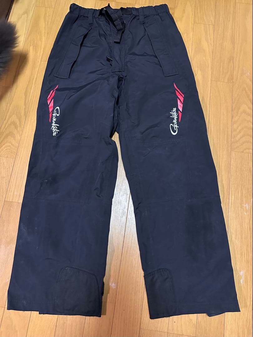 Gamakatsu レインウェア ブラック/レッド