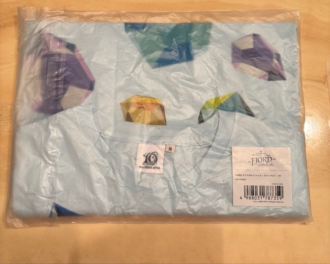 ミセスグリーンアップル　フィヨルド　クリスタルTシャツ/ ライトブルー　Mサイズ