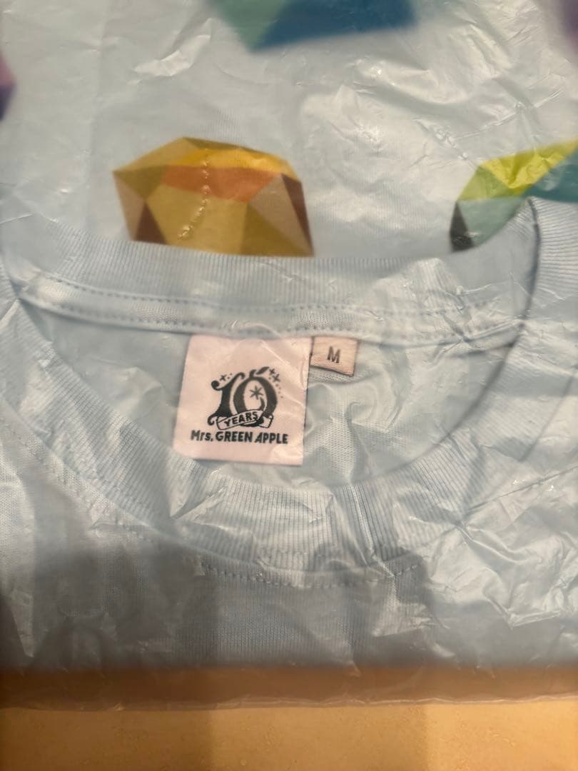 ミセスグリーンアップル　フィヨルド　クリスタルTシャツ/ ライトブルー　Mサイズ