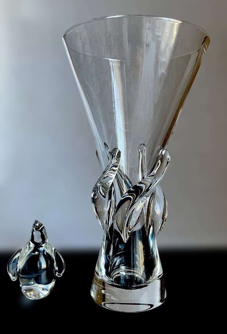 Steuben ステューベン クリスタル花器 29cm 80年代ヴィンテージ