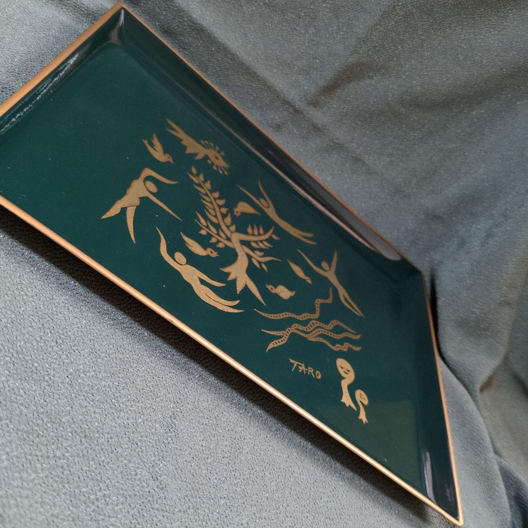 岡本太郎トレイ プレートお盆 絵皿 レトロ品