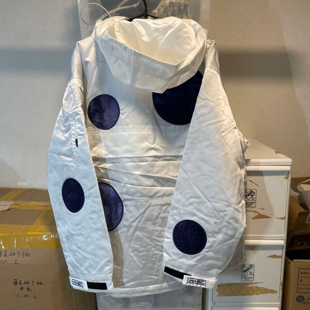 新品未使用 スノボウェア 上下セット L ホワイトドット柄 男女兼用