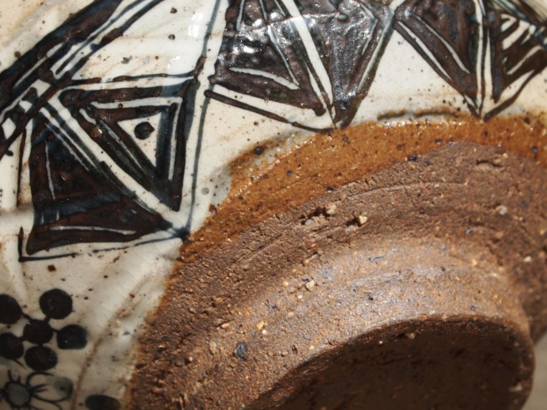 未使用★池田省吾★粉引織部茶碗★共箱・布・栞