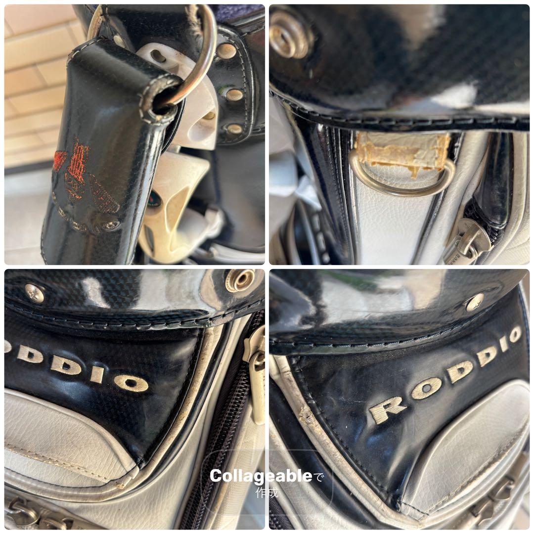 【8/6迄限定】RODDIO ゴルフバッグ・キャディバッグ ホワイト・ネイビー