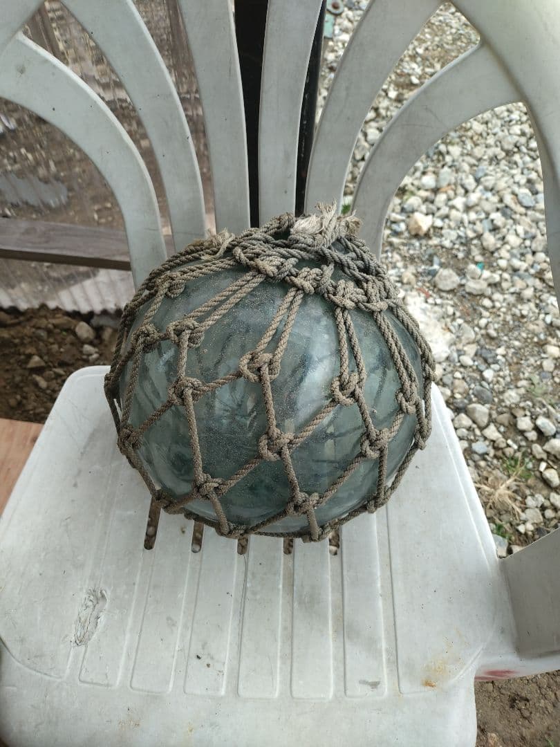 大きめ　ガラス浮き　浮き球　ビン玉　昭和レトロ