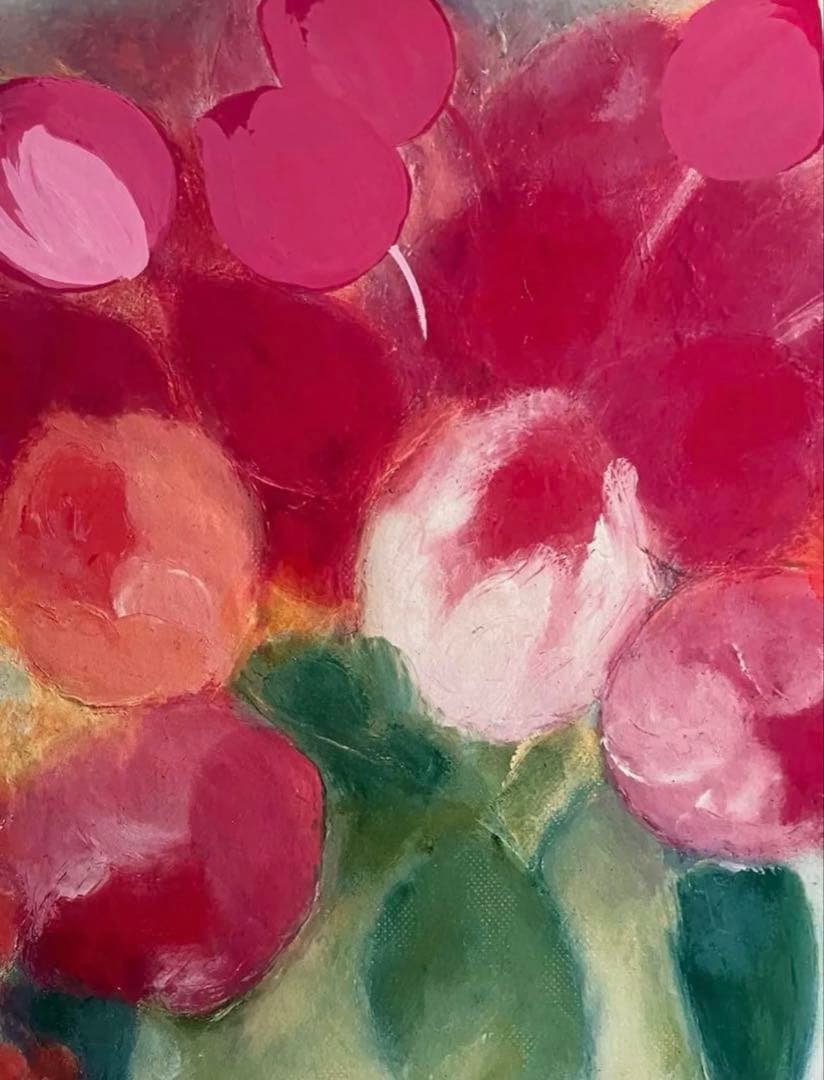 新品額入り　限定版画　直筆サイン・エディション番号・証明書あり　ジニー・キム　赤