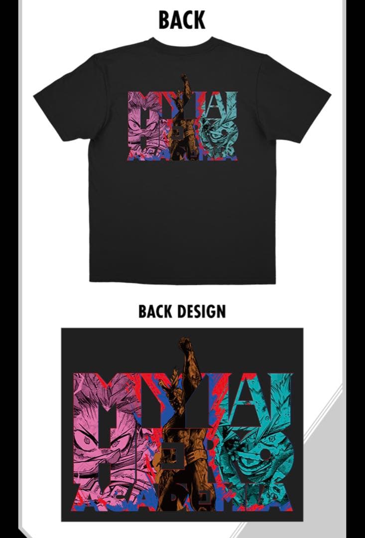 定期購読限定応募者全員サービスヒロアカ スペシャルデザインTシャツ 全4種 L寸