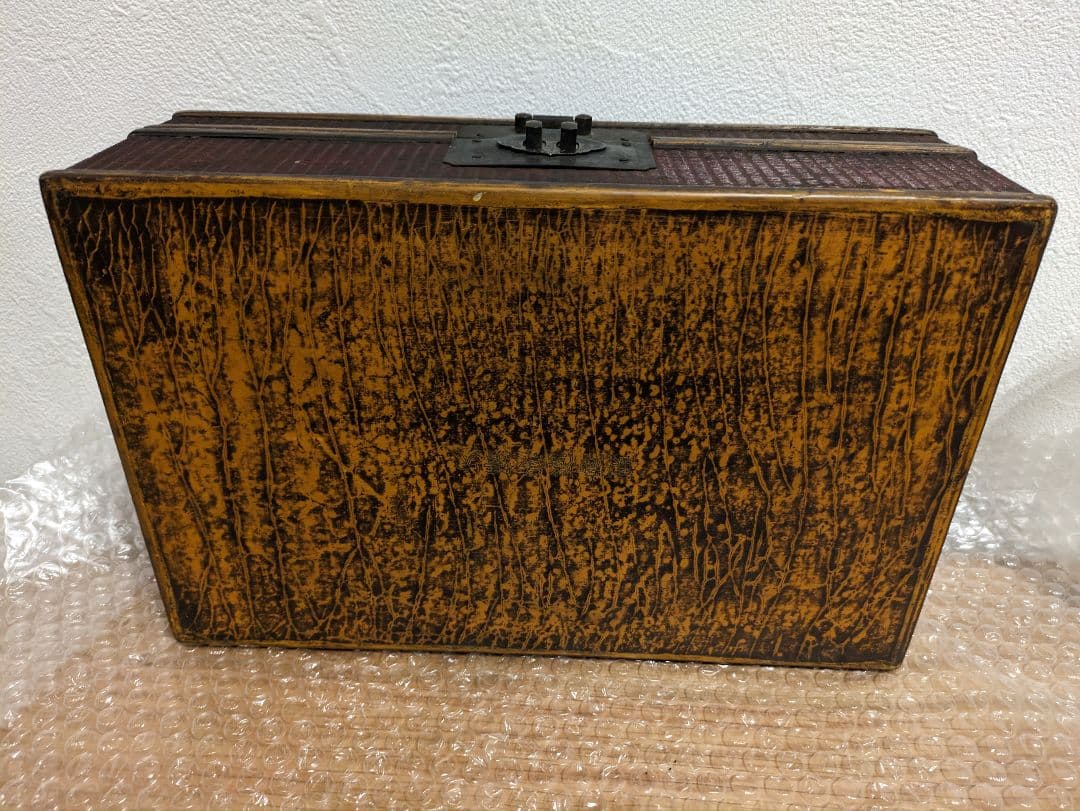 龍文様　漆工箱　アンティーク品