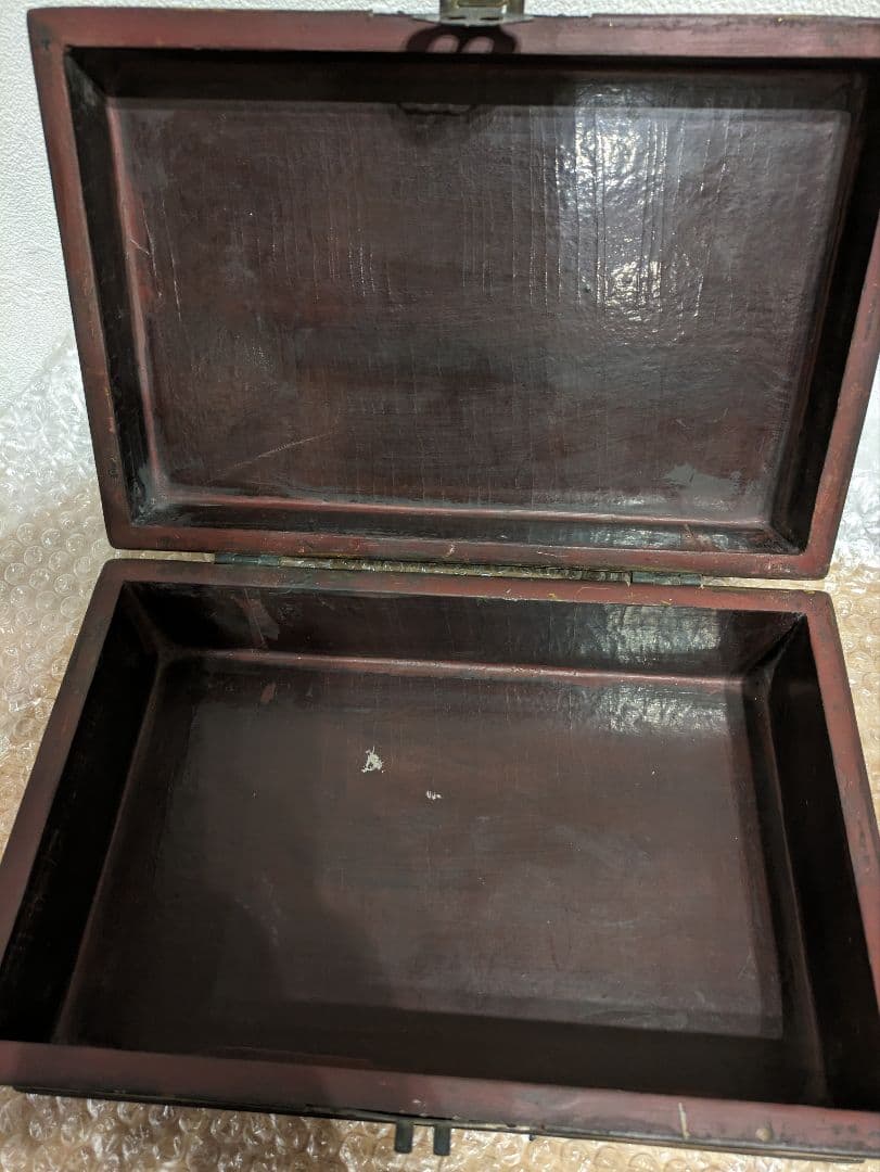 龍文様　漆工箱　アンティーク品