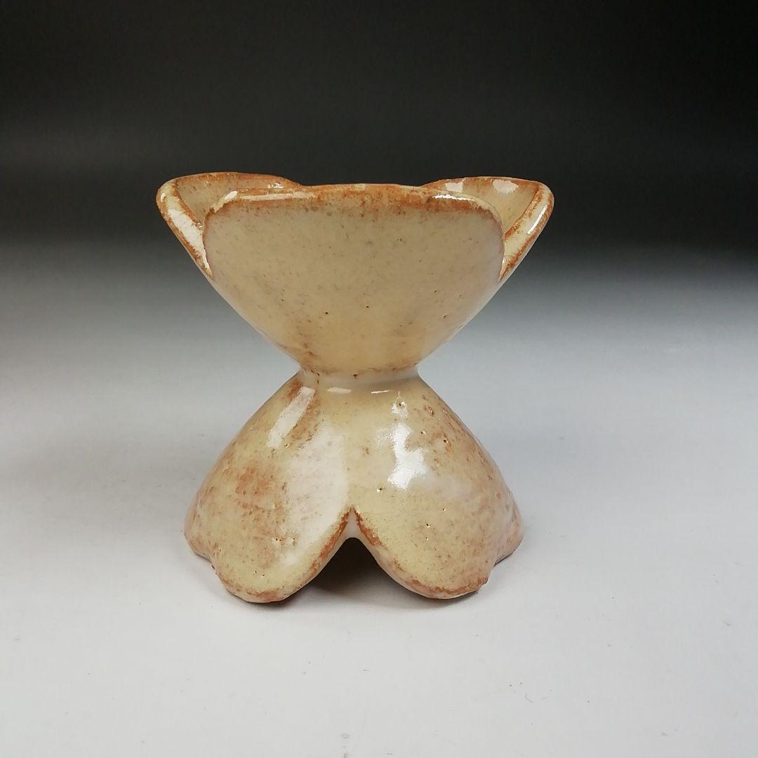 Ｔ７５０　蓋置　『萩焼』『三つ葉蓋置』『田原陶兵衛』　共箱　茶道具