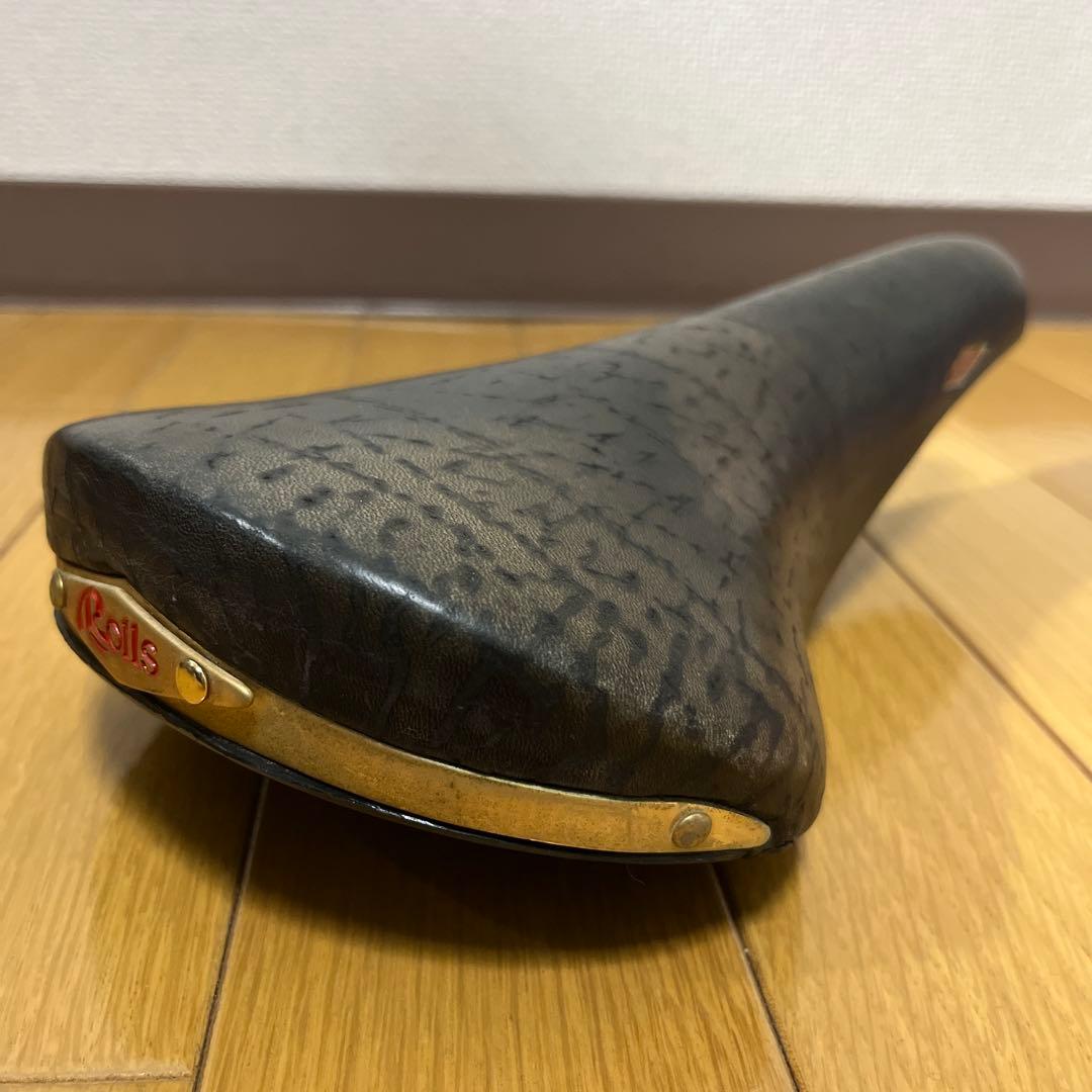 80s伊製selle san marcoRollsレザーサドル茶レア ビンテージ