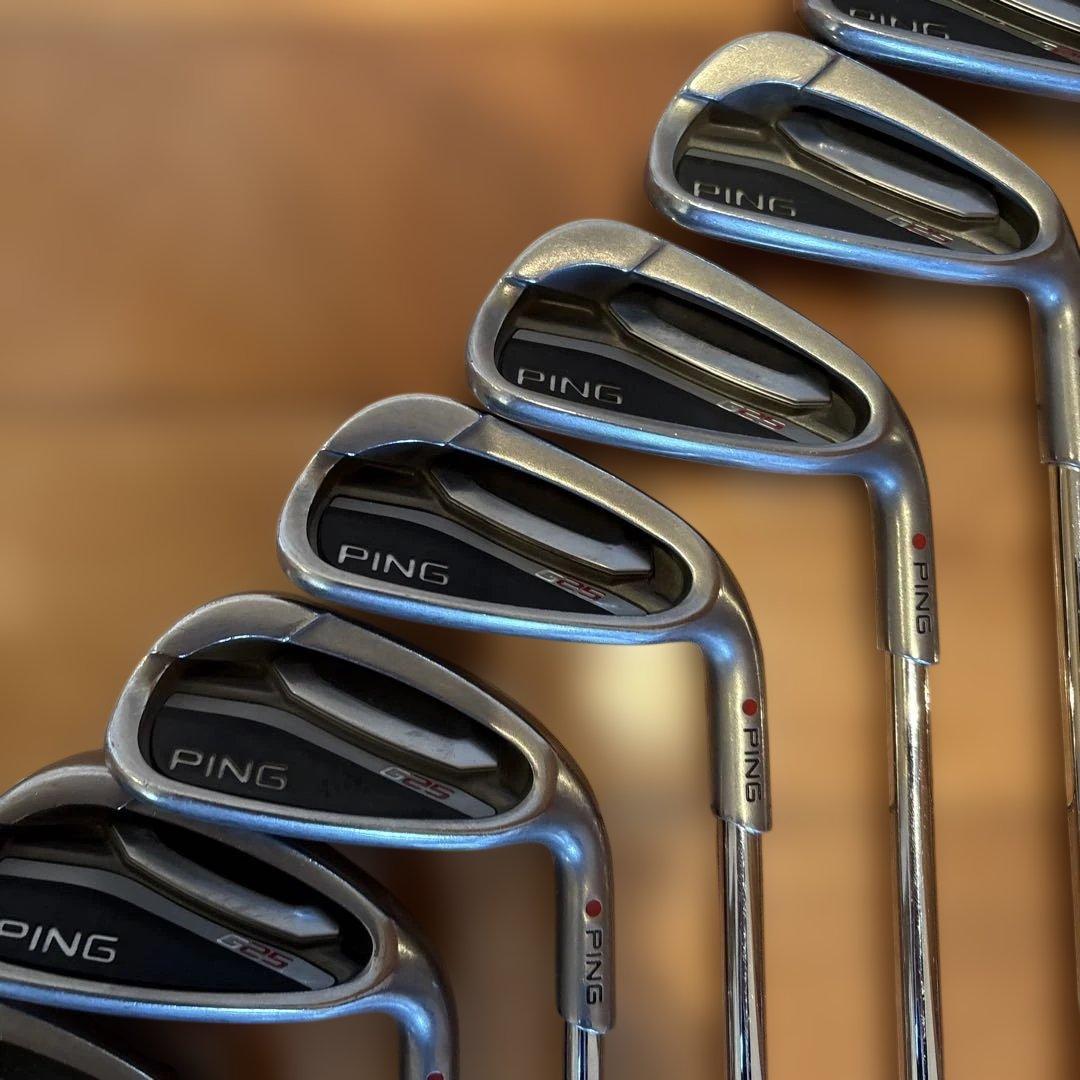 名器 PING G25 アイアン 5〜L 9本 赤 レッド CFS スチール S
