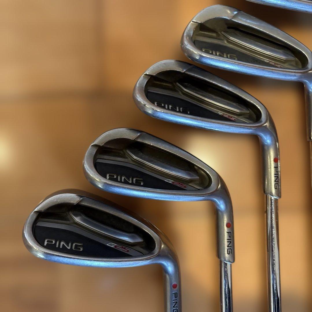 名器 PING G25 アイアン 5〜L 9本 赤 レッド CFS スチール S