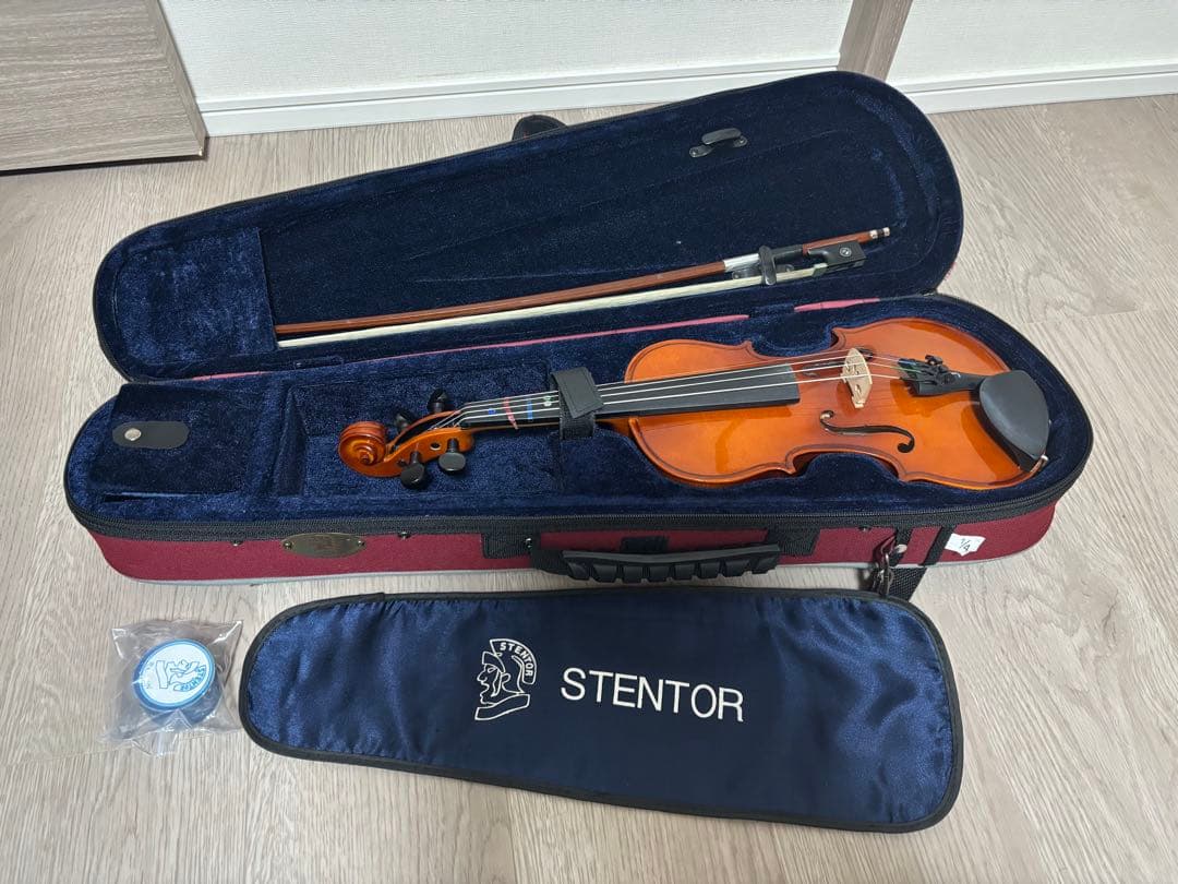 STENTOR SV-180 1/4 ヴァイオリン 肩当&松脂付き