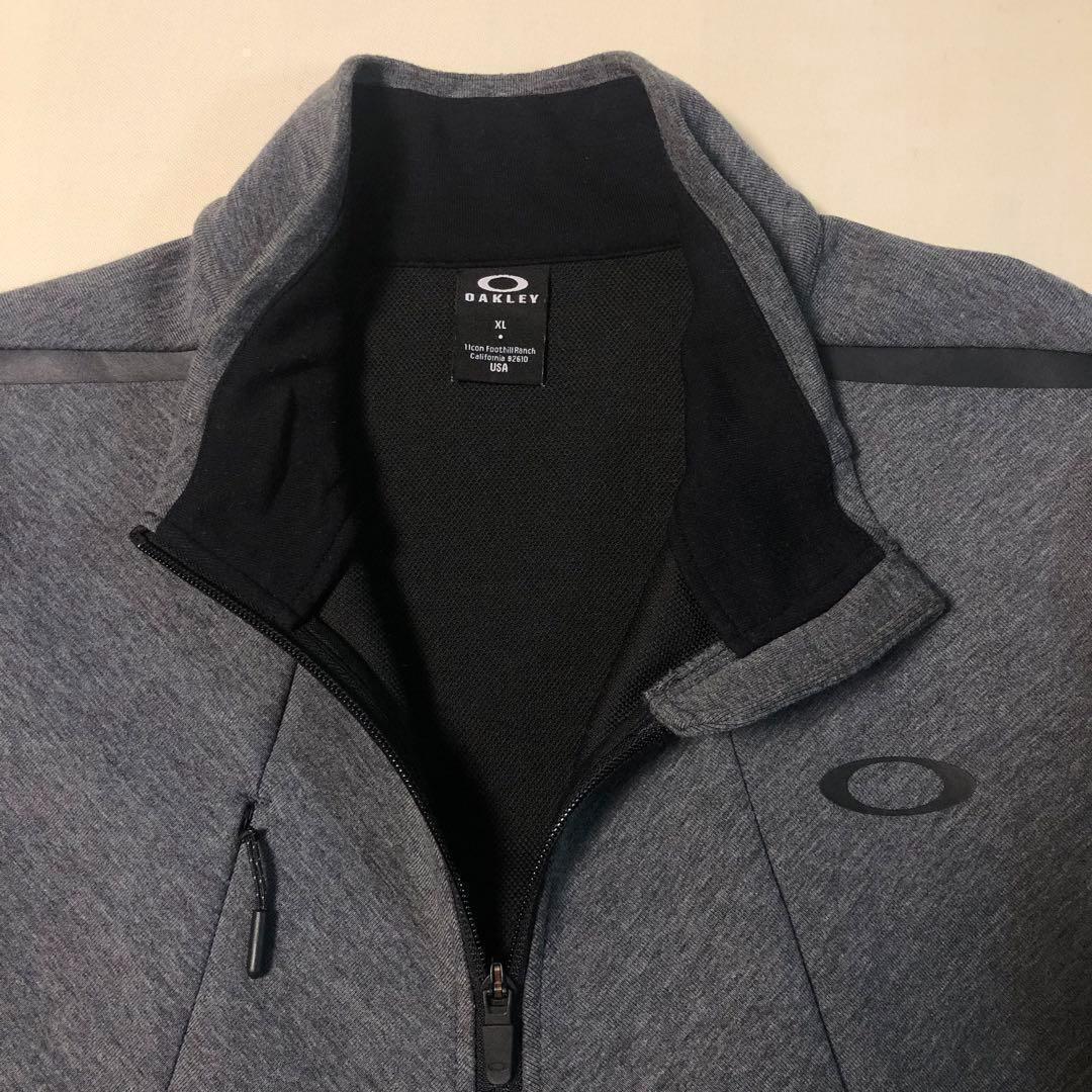 オークリー テック系 ジップアップ ジャケット◆グレー XLサイズ