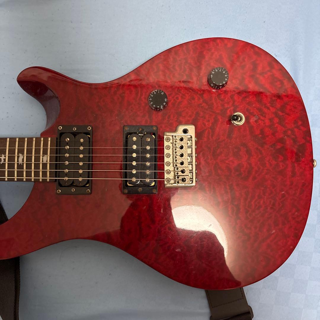【美品】PRS SE Custom レッドエレキギター　※ケース付き