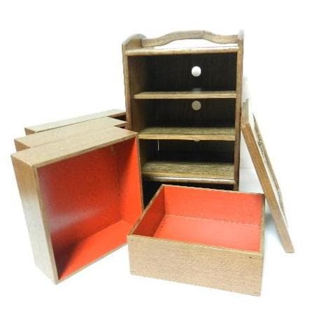 アンティークな手提げ付小引き出し