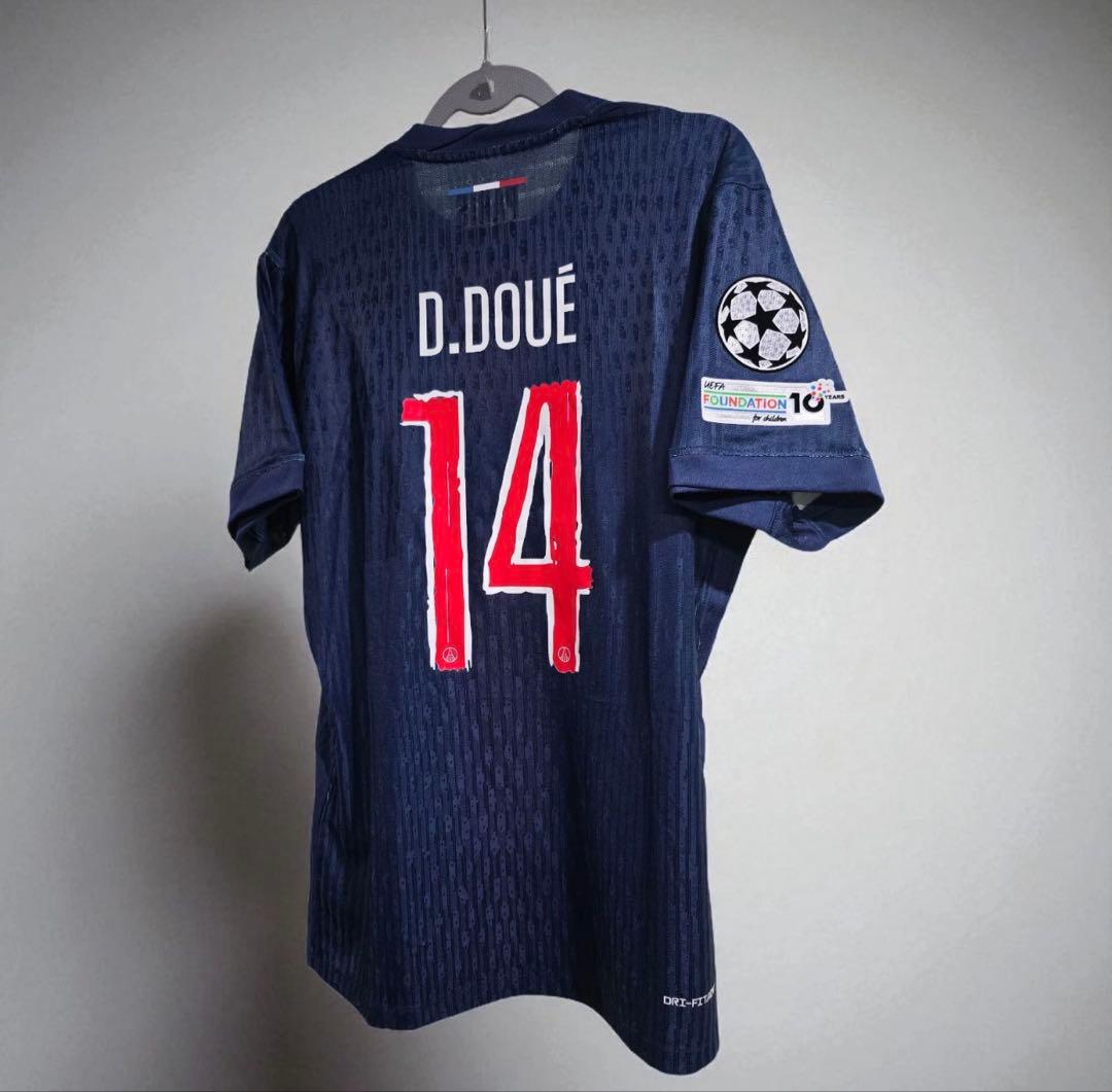 PSG 24-25 オーセンティックユニフォーム　CL仕様 ドゥエ14番