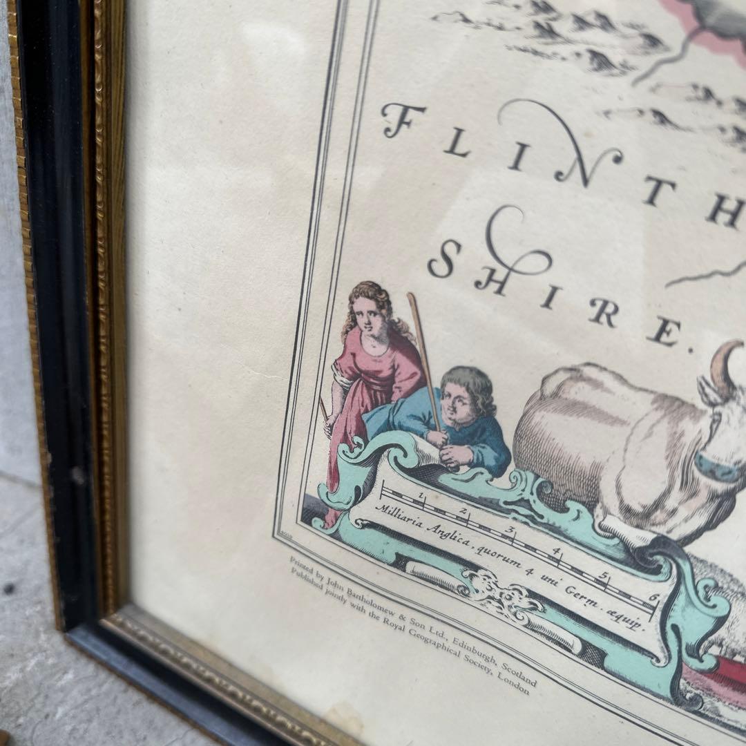 複数購入割引⭕️ アンティーク　フレーム　マップ　地図　ウォールアート　壁掛け