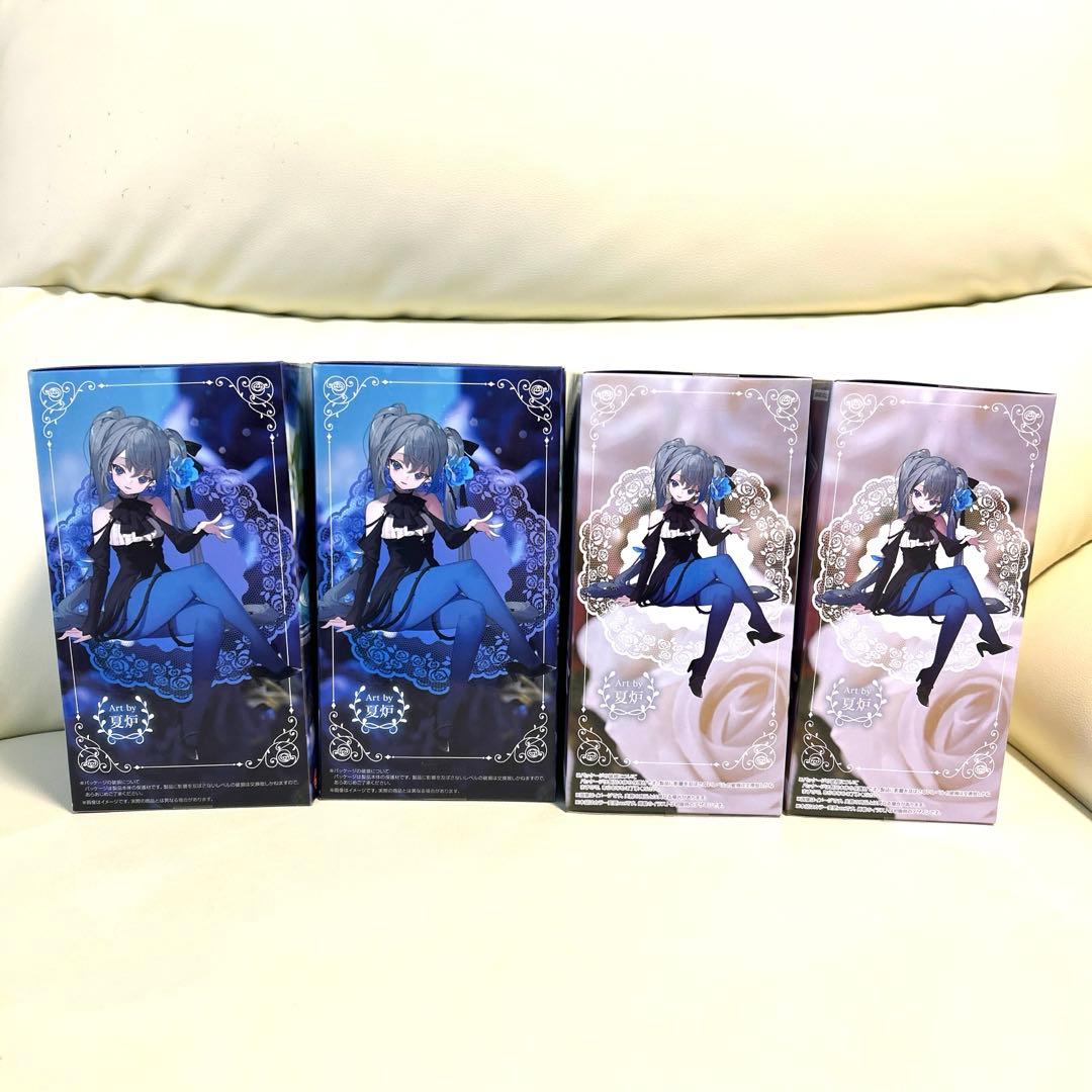 新品未開封 初音ミク　ぬーどるストッパー　青薔薇　白薔薇 2種セット 4体セット