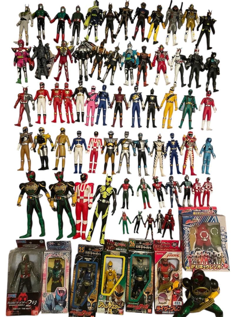 戦隊&仮面ライダー 他 ソフビ 70体 まとめ売り
