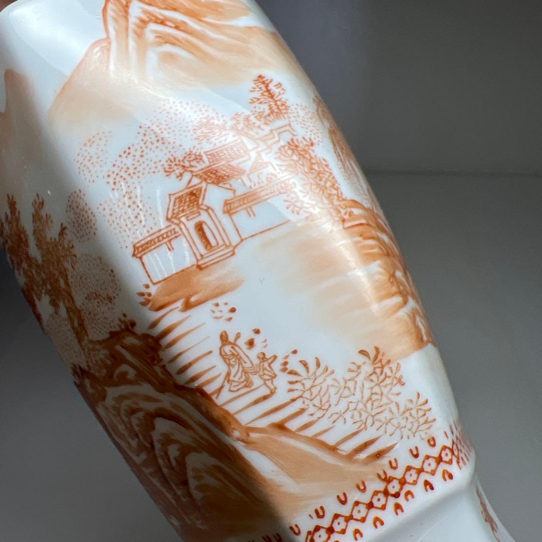 中国景徳鎮　薄胎花瓶　共箱　高さ約26㎝　東Y7-0520⑥