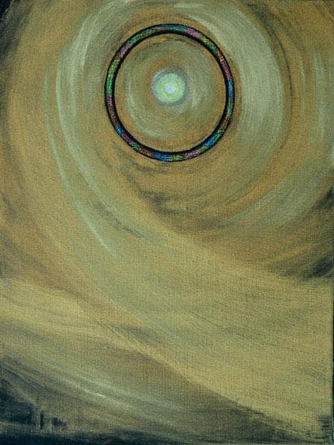 絵画インテリア 絵 額付(薄青緑) 油絵 F3-G172023 風景 祈り 希望